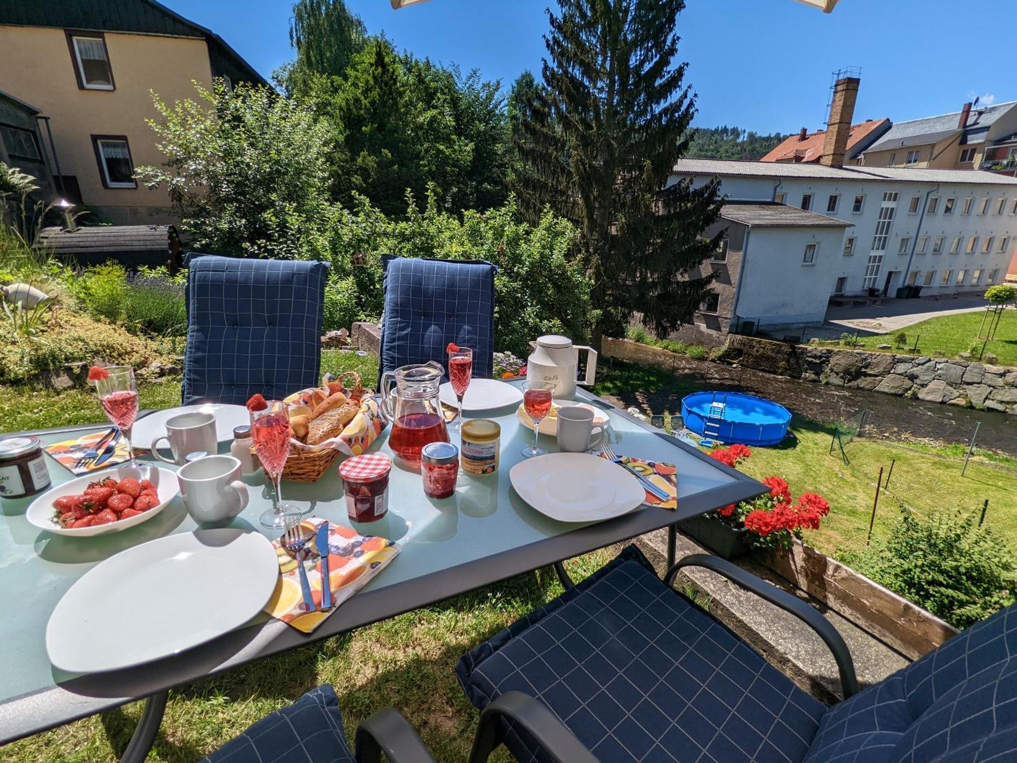 Hw2B - Urlaubsmagie - Wohlfuehlwohnung Mit Balkon, Pool, Sauna & Terrasse Sebnitz Exterior photo